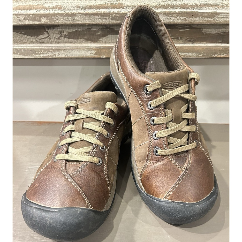 Keen Presidio Hiking Shoes Sneaker Women's Size 10 Brown Leather Casual Lace Up